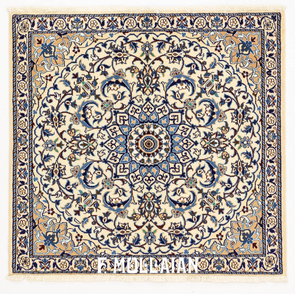 Nain Fine Rug Cream&White (98x95 cm)